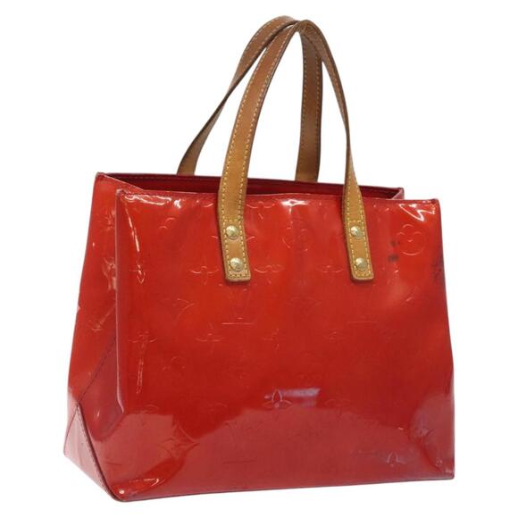 LOUIS VUITTON Monogram Vernis Reade PM Hand Bag Red Rouge M91088 - Picture 1 of 16